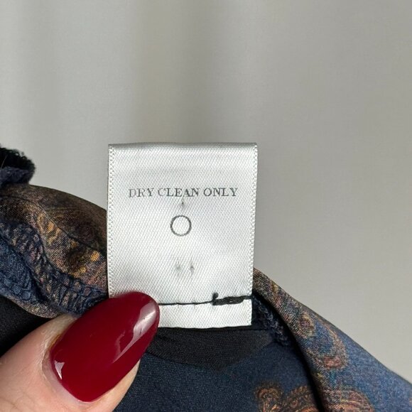 A.L.C. 100% Silk Paisley Trousers sz 8 - Picture 13 of 13